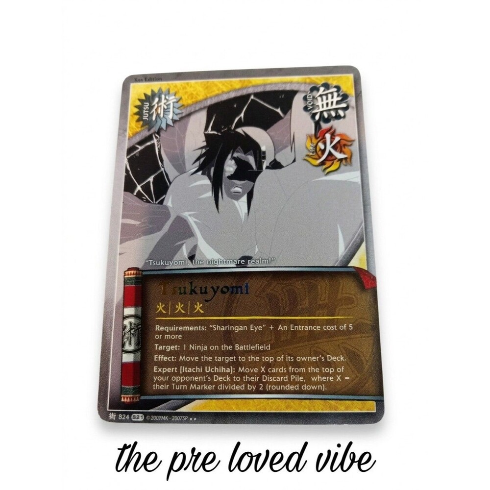 Naruto CCG Tsukuyomi Jutsu 824 Edition S21 Rainbow Foil Title